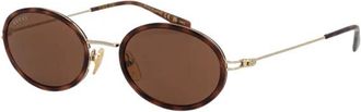 Gucci Zonnebrillen - Dames - Zonnebrillen - Bruin - 52 MM - Accessoires