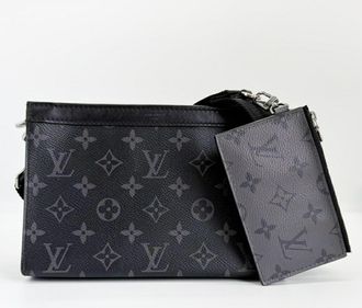 Louis Vuitton Monogram Eclipse Canvas Coin Purse/Coin Case (Pre-Owned)