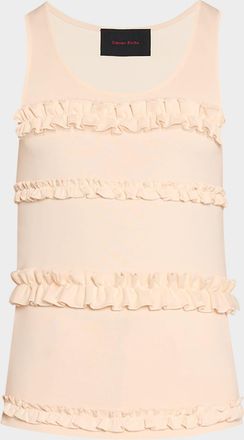 Simone Rocha Mens Ruffle Frill Tank Top