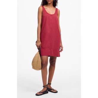 Madewell Garment-Dyed Denim Scoopneck Minidress in Dark Rosette at Nordstrom Rack, Size X-Small