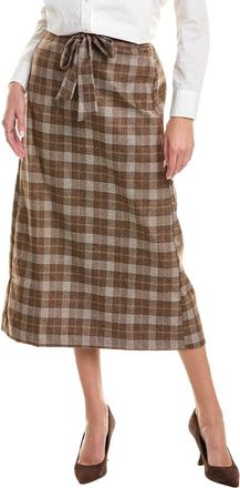 YAL New York Yal New York Plaid Tie Waist Pencil Skirt