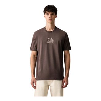 Paul & Shark Tops, Heren, Bruin, M, Katoen, Katoenen T-shirt