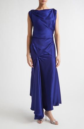 Victoria Beckham Posy Midi Dress in Bright Indigo at Nordstrom, Size 2 Us