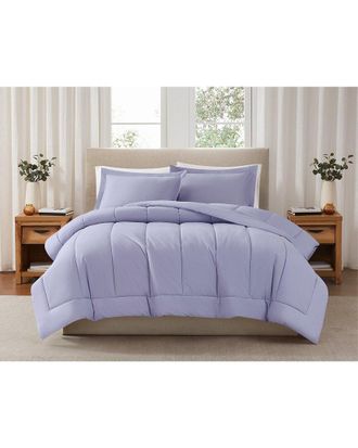 Brooklyn Loom Solid Cotton Percale Comforter Set