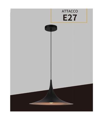 Trade Shop Trade Shop - Lampadario A Sospensione Stile Contemporaneo In Metallo Decorativo Luce E27 B98 - Negro