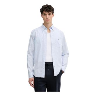 GANT Heren, Overhemden, Blauw, Maat: M Katoen