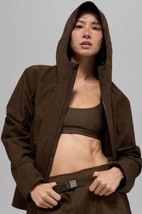 Alo | Alpha Shell Jacket in Espresso Brown, Size: Medium