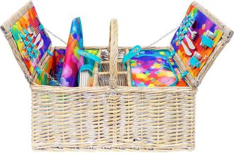 Pylones Cesta de picnic multicolor mimbre 50 x 36 x 40 cm