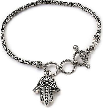 Samuel B. Sterling Silver Byzantine Hamsa Bracelet in Metallic at Nordstrom Rack