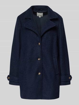 Ichi Relaxed Fit Mantel aus Woll-Mix Modell Tipa in Marine, Gr&ouml;&szlig;e 34