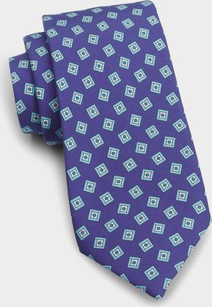 Isaia Men & apos;s Geometric Silk Tie