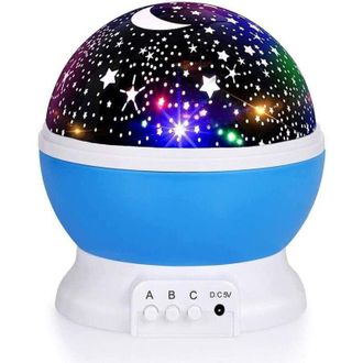 OEM Proyector De Cielo Estrellado Para Beb&eacute;s, Luz Nocturna De Luna Y Nebulosa, Rotaci&oacute;n De 360&deg;, 4 Led, 12 Colores Cambiantes, Cable Usb Incluido, Regalo 