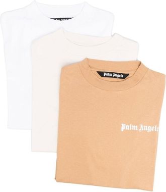 Palm Angels logo-print short-sleeve T-shirt 3-pack - men - Cotton/Cotton - M - White