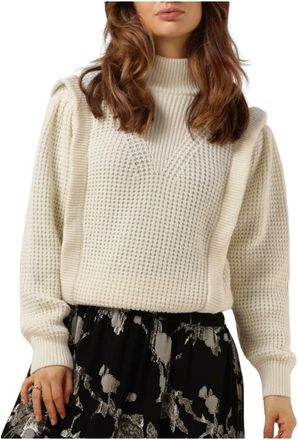 Levete Room Kalima Pullover Sweater - Dames - Coltruien - Wit - XL - Truien & Vesten