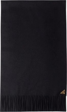 Prada Zijden en Kasjmieren Sjaal - Dames - Accessoires - Zwart - Maat: ONE Size Zijde