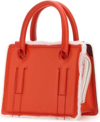 DENTRO Womens Coral Leather Mini Bag Red