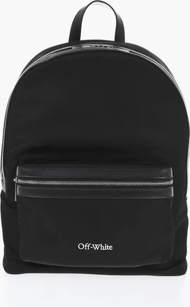 Off-white Nylon Backpack with Leather Trim Off-White