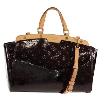 Louis Vuitton Blair Monogram Vernis Burgundy Patent_Leather Handbag (Pre-Owned)