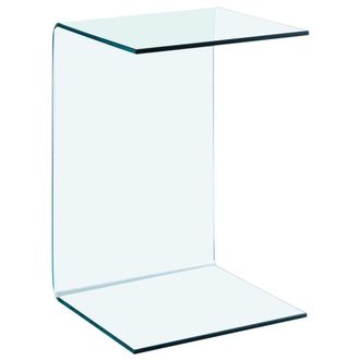vidaXL Vidaxl - Mesa Auxiliar De Vidrio Templado 40x40x60 Cm