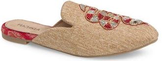 Fuchsia Embroidered Serpent Pointed Toe Mule in Beige at Nordstrom, Size 11