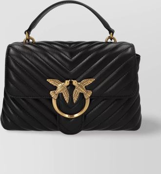 Pinko large lady love bag puff chevron handbag