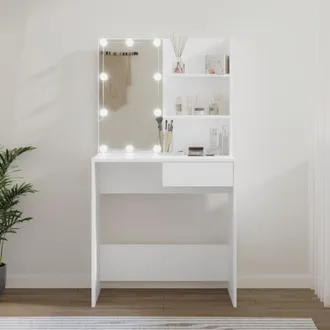 vidaXL Toeletta Con Led Bianca 74,5x40x141 Cm - Vidaxl