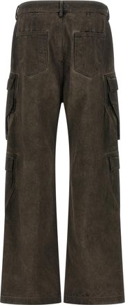 Rick Owens Double-Pocket Denim Cargo Pants - Gray