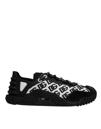 Dolce & Gabbana Black Logo Lace Up Low Top NS1 Sneakers Mens Shoes (Pre-Owned)