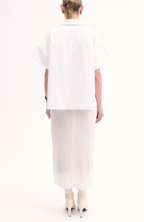 Co Pencil Skirt in Cotton Jersey in Ivory at Nordstrom, Size Xx-Small