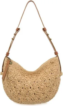 The Sak Tess Shoulder Bag Hand Crochet in Natural Primrose Straw at Nordstrom