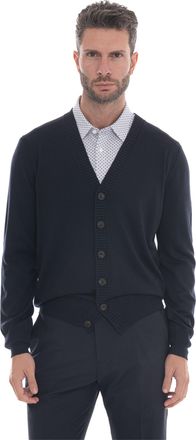 Gran Sasso Cardigan bottoni Blu Gran Sasso Uomo