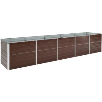 vidaXL Arriate De Acero Galvanizado Marr&oacute;n 400x80x45 Cm Vidaxl