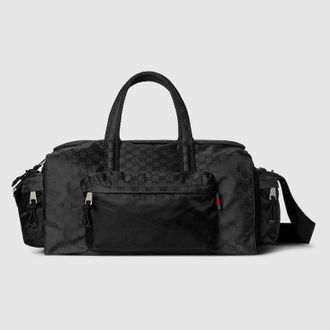 Gucci Nexus Large Duffle Bag, Black, Nylon