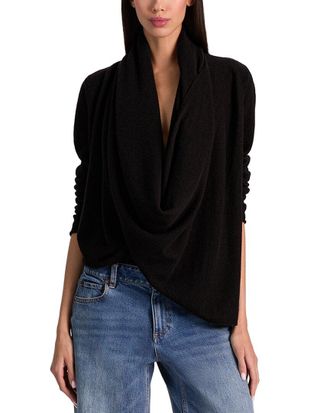 Alice & Olivia Alice + Olivia Jules Drape Cashmere Pullover