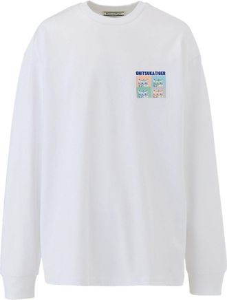 Onitsuka Tiger Graphic Long Sleeves T-Shirt White Purple 2183B380-100
