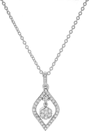 LuvMyJewelry Lumiere Diamond Drop Pendant in 14K Gold