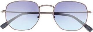 Cole Haan 51mm Polarized Angular Round Sunglasses in Gunmetal at Nordstrom Rack
