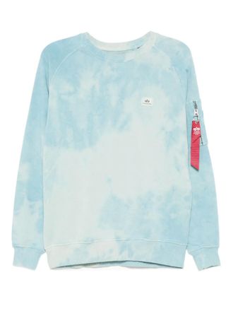 Alpha Industries logo-appliqué dyed sweatshirt - Blue