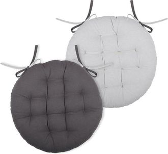 OEM Coj&iacute;n Para Silla De Algod&oacute;n Gris Perla, 40x40 Cm, Modelo D&uacute;o, Calidad Excepcional