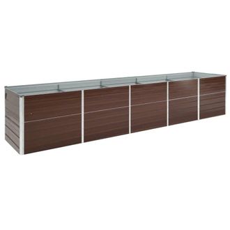 vidaXL Arriate De Acero Galvanizado Marr&oacute;n 400x80x45 Cm Vidaxl