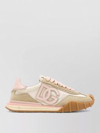 Dolce & Gabbana nylon suede leather low top sneakers