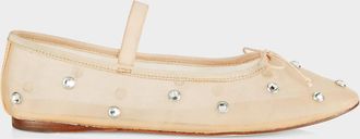 Loeffler Randall Leonie Crystal Mesh Ballerina Flats