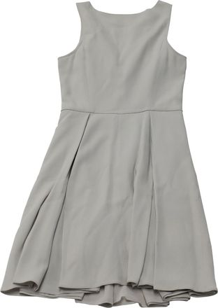 Emporio Armani Sleeveless A-Line Dress in Grey Polyester