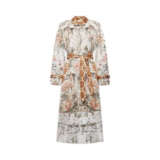Pierre-Louis Mascia Belted Coats, female, Multicolor, Size: XS Rosa Raincoat