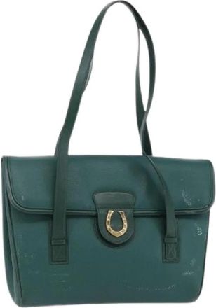 Gucci Pre-owned Vintage Schoudertas - Dames - Vintage Schoudertas - Groen - ONE Size - Leer - Vintage