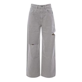 Icon Denim Los Angeles Poppy Wide Leg Jeans - Dames - Jeans - Grijs - Maat: W24 Katoen