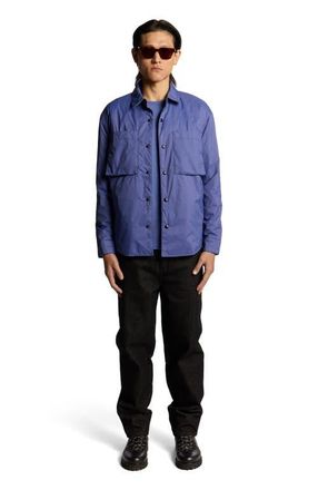 Lyle & Scott Long Sleeve Collared Insulated Overshirt in Twilight at Nordstrom, Size Xx-Large