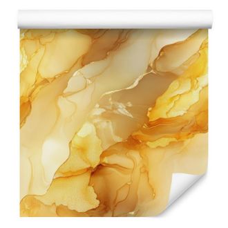 OEM Carta Da Parati Color Oro Inchiostro, Crema E Giallo Per Soggiorno E Camera Da Letto, 50x1000 Cm