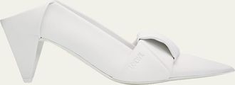 Loewe 70mm Origami Folded Leather Mule Pumps