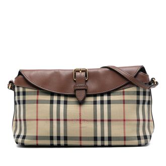 Burberry Tweedekans Haymarket Check Coated Canvas Leah Schoudertas